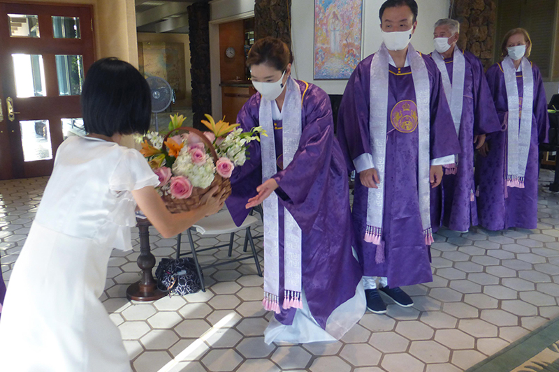 Receiving Flowers