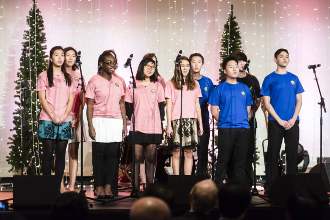 The Aloha workshop participants had the opportunity to sing Sarang Hae for True Mother during the Christmas celebratory luncheon.