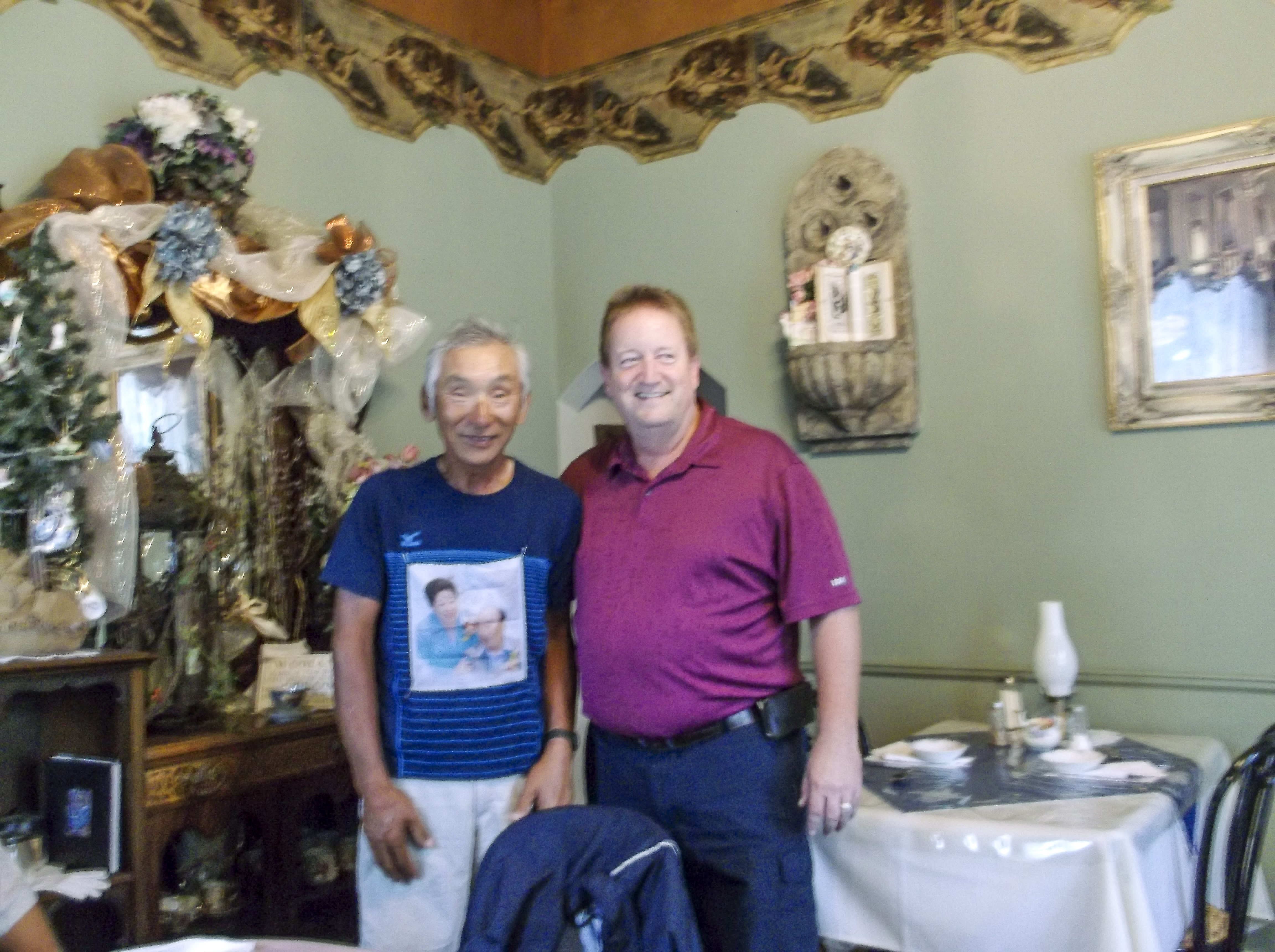 Mr Machida with actual Mayor of St Joseph (please look up his name) at Gothic Tea Houseedited1