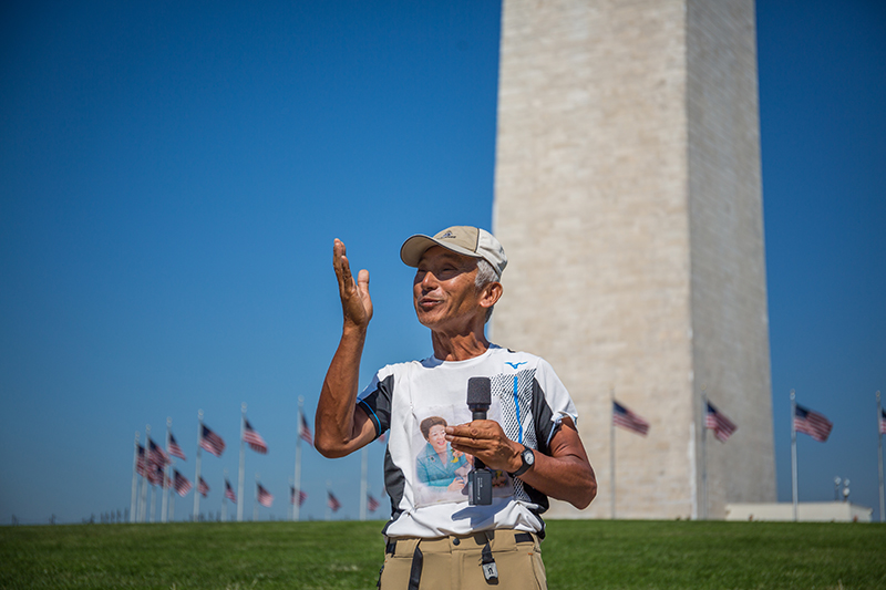 Mr. Machida Peace Walk DC, Washington Monument